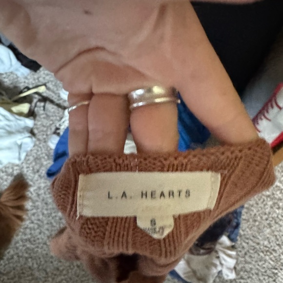 Brown Ribbed PacSun Sweater - Picture 2 of 2